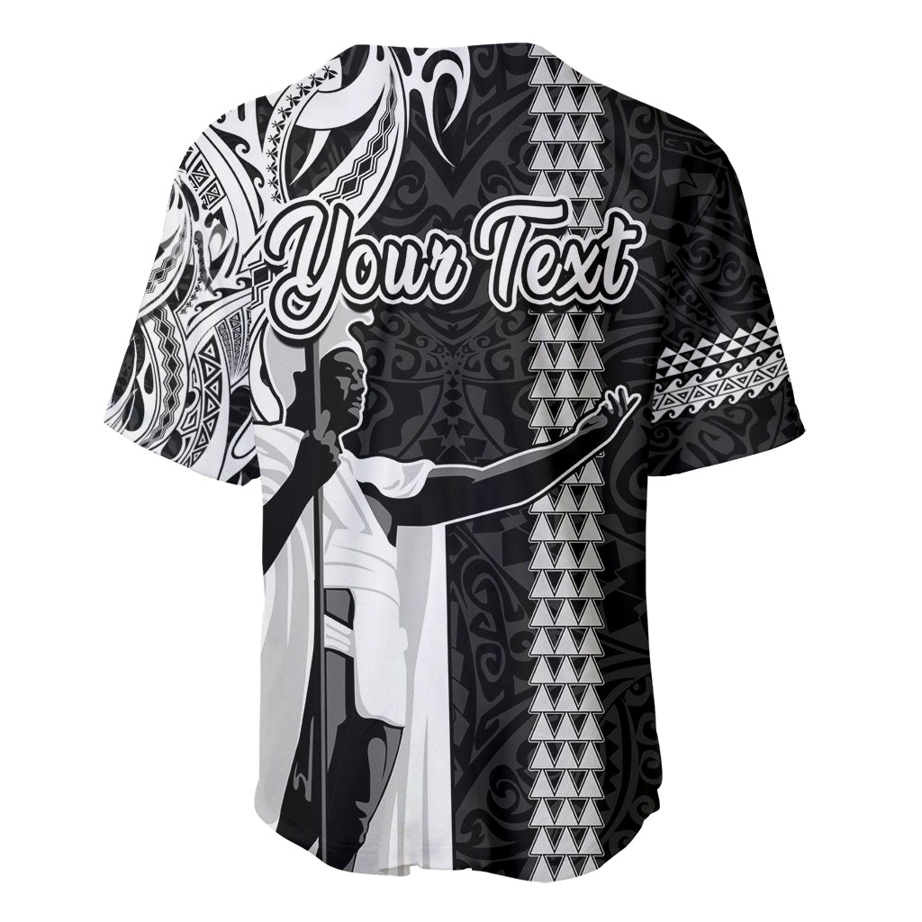 Custom Hawaii Kahoolawe Island Baseball Jersey Hawaiian King and Kakau Symbols Abstract Shoulder Tattoo LT03 - Polynesian Pride