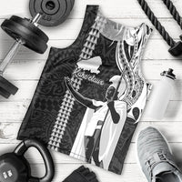 Custom Hawaii Kahoolawe Island Men Tank Top Hawaiian King and Kakau Symbols Abstract Shoulder Tattoo LT03 Black - Polynesian Pride