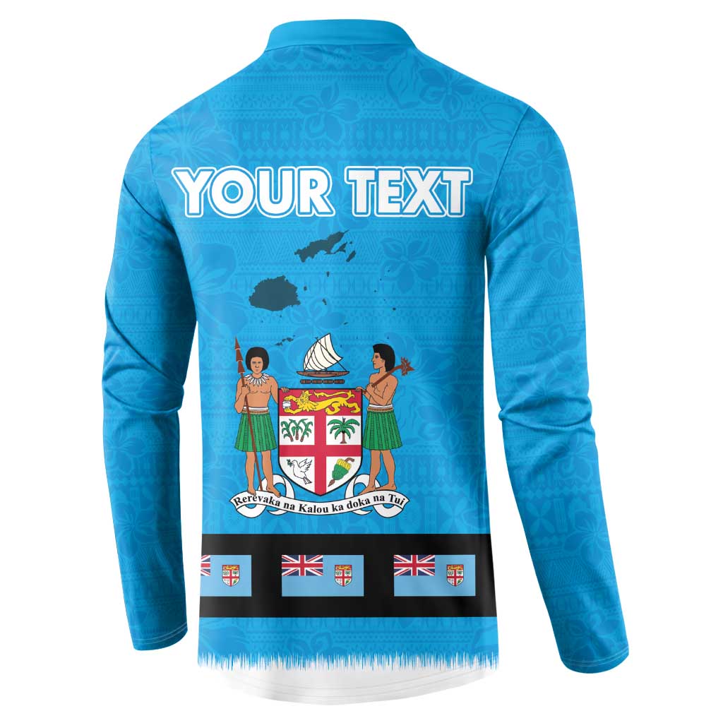 Fiji Merry Christmas Button Sweatshirt Santa Suit Style With Tapa Tribal Pattern