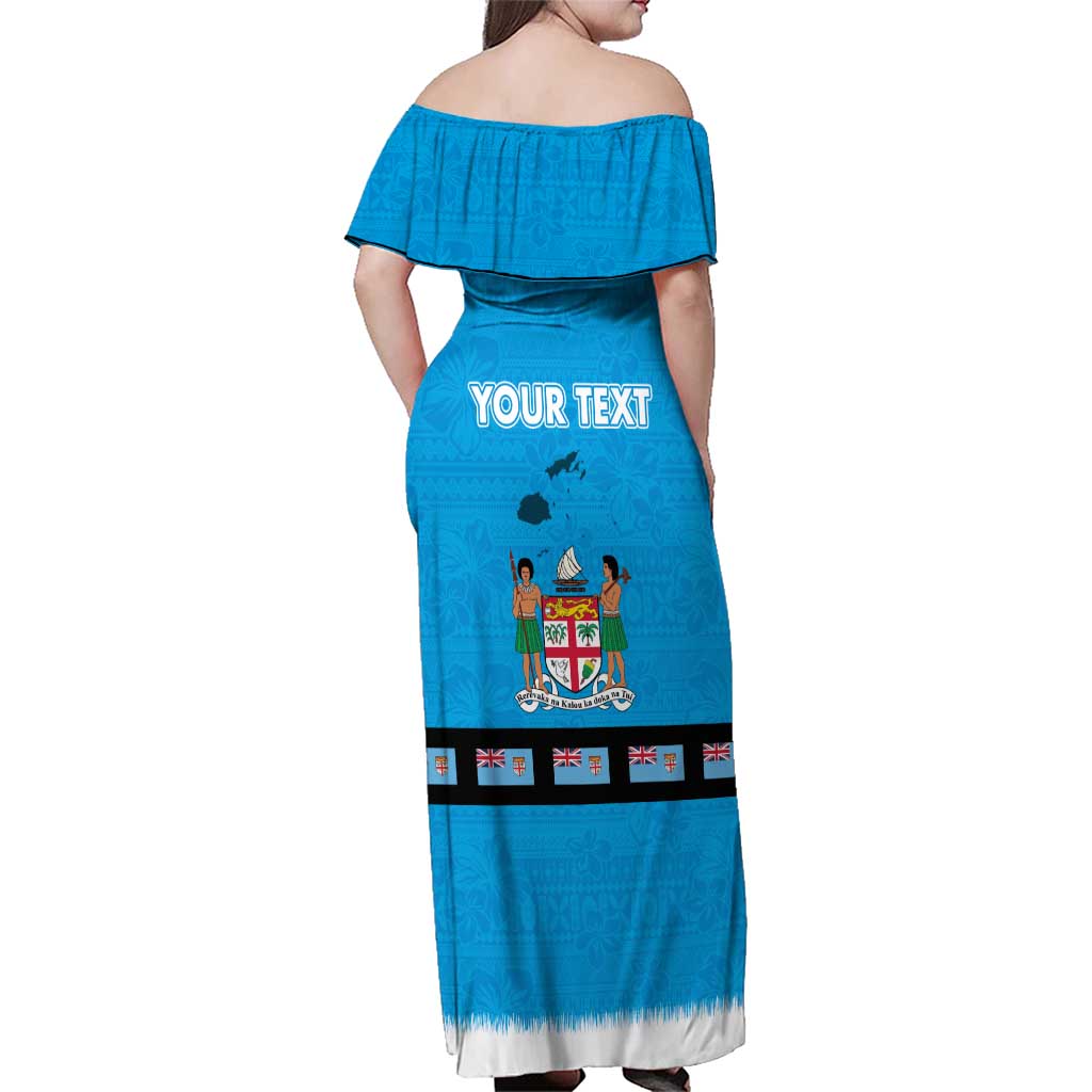 Fiji Merry Christmas Family Matching Off Shoulder Maxi Dress and Hawaiian Shirt Santa Suit Style With Tapa Tribal Pattern