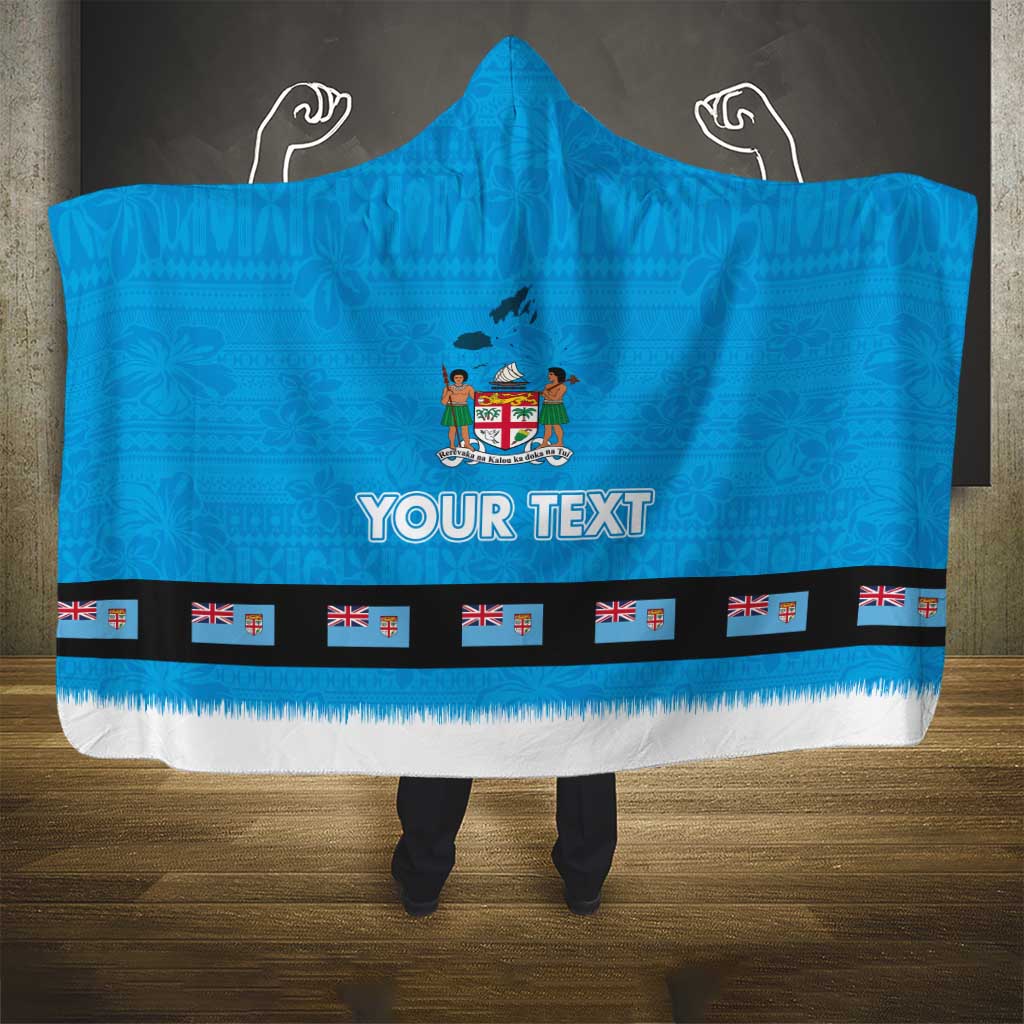 Fiji Merry Christmas Hooded Blanket Santa Suit Style With Tapa Tribal Pattern