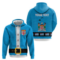 Fiji Merry Christmas Hoodie Santa Suit Style With Tapa Tribal Pattern