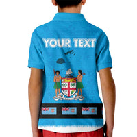 Fiji Merry Christmas Kid Polo Shirt Santa Suit Style With Tapa Tribal Pattern