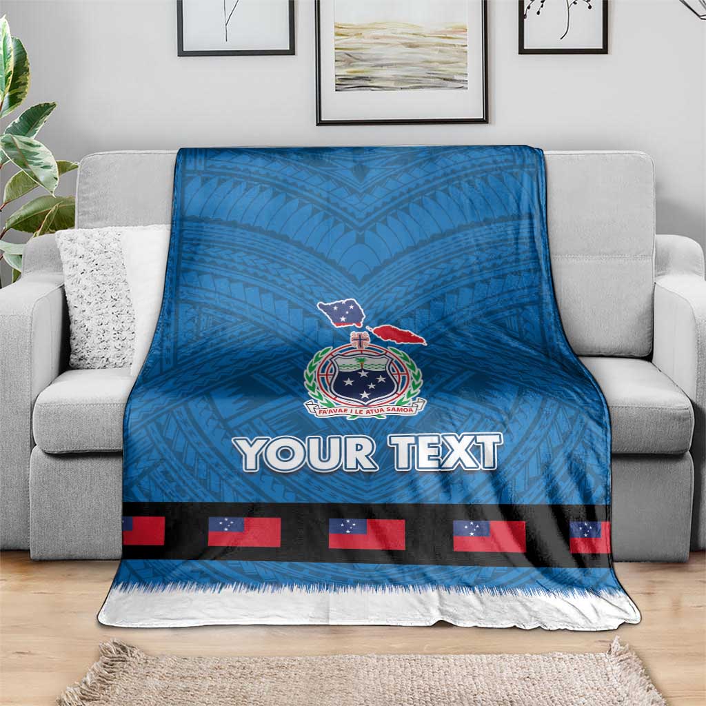 Samoa Merry Christmas Blanket Santa Suit Style With Tatau Tattoo Pattern