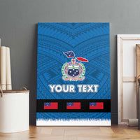 Samoa Merry Christmas Canvas Wall Art Santa Suit Style With Tatau Tattoo Pattern LT03 - Polynesian Pride