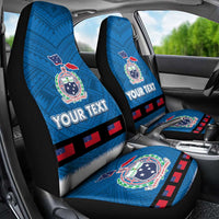 Samoa Merry Christmas Car Seat Cover Santa Suit Style With Tatau Tattoo Pattern