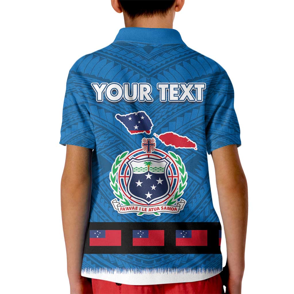 Samoa Merry Christmas Kid Polo Shirt Santa Suit Style With Tatau Tattoo Pattern