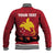 Papua New Guinea Merry Christmas Baseball Jacket Santa Suit Style With Melanesian Pattern