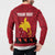 Papua New Guinea Merry Christmas Button Sweatshirt Santa Suit Style With Melanesian Pattern