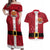 Papua New Guinea Merry Christmas Couples Matching Off Shoulder Maxi Dress and Hawaiian Shirt Santa Suit Style With Melanesian Pattern