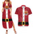 Papua New Guinea Merry Christmas Couples Matching Summer Maxi Dress and Hawaiian Shirt Santa Suit Style With Melanesian Pattern