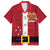 Papua New Guinea Merry Christmas Family Matching Off Shoulder Short Dress and Hawaiian Shirt Santa Suit Style With Melanesian Pattern