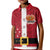 Papua New Guinea Merry Christmas Kid Polo Shirt Santa Suit Style With Melanesian Pattern