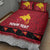 Papua New Guinea Merry Christmas Quilt Bed Set Santa Suit Style With Melanesian Pattern