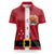 Papua New Guinea Merry Christmas Women Polo Shirt Santa Suit Style With Melanesian Pattern