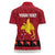 Papua New Guinea Merry Christmas Women Polo Shirt Santa Suit Style With Melanesian Pattern