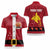 Papua New Guinea Merry Christmas Women Polo Shirt Santa Suit Style With Melanesian Pattern