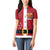 Papua New Guinea Merry Christmas Women Polo Shirt Santa Suit Style With Melanesian Pattern