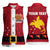 Papua New Guinea Merry Christmas Women Sleeveless Polo Shirt Santa Suit Style With Melanesian Pattern