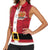 Papua New Guinea Merry Christmas Women Sleeveless Polo Shirt Santa Suit Style With Melanesian Pattern