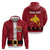 Papua New Guinea Merry Christmas Zip Hoodie Santa Suit Style With Melanesian Pattern