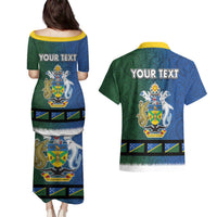 Solomon Islands Merry Christmas Couples Matching Puletasi and Hawaiian Shirt Santa Suit Style With Melanesian Pattern LT03 - Polynesian Pride