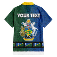 Solomon Islands Merry Christmas Family Matching Short Sleeve Bodycon Dress and Hawaiian Shirt Santa Suit Style With Melanesian Pattern LT03 - Polynesian Pride