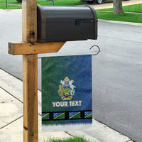 Solomon Islands Merry Christmas Garden Flag Santa Suit Style With Melanesian Pattern