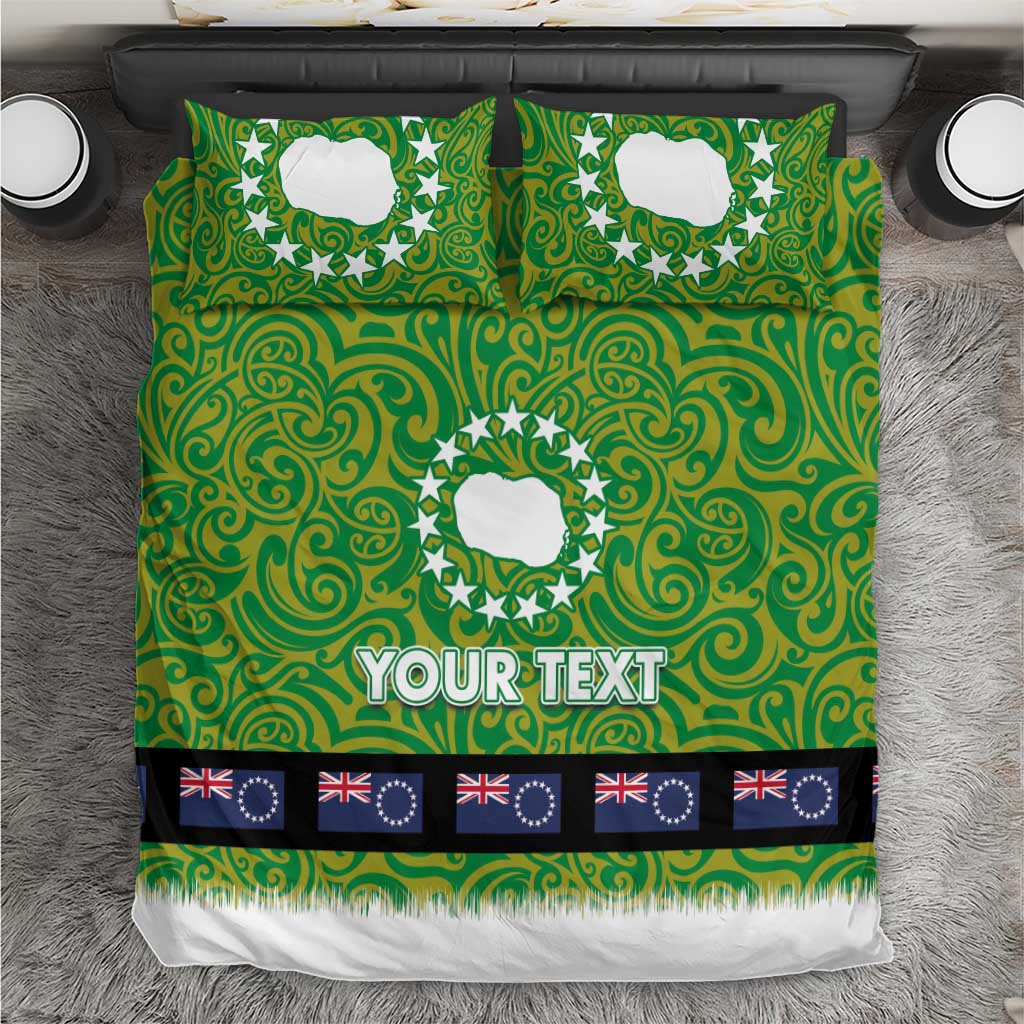 Cook Islands Merry Christmas Bedding Set Santa Suit Style With Polynesian Pattern LT03 Green - Polynesian Pride