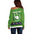 Cook Islands Merry Christmas Off Shoulder Sweater Santa Suit Style With Polynesian Pattern