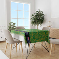 Cook Islands Merry Christmas Tablecloth Santa Suit Style With Polynesian Pattern LT03 - Polynesian Pride
