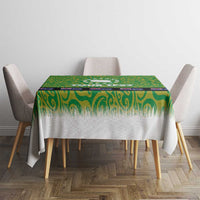 Cook Islands Merry Christmas Tablecloth Santa Suit Style With Polynesian Pattern LT03 - Polynesian Pride