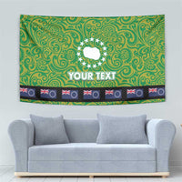 Cook Islands Merry Christmas Tapestry Santa Suit Style With Polynesian Pattern