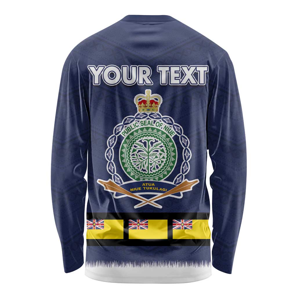 Niue Merry Christmas Long Sleeve Shirt Santa Suit Style With Hiapo Pattern