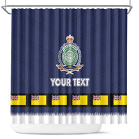 Niue Merry Christmas Shower Curtain Santa Suit Style With Hiapo Pattern