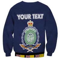 Niue Merry Christmas Sweatshirt Santa Suit Style With Hiapo Pattern