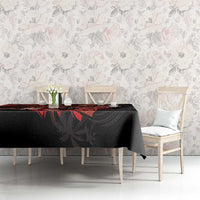 Guam Tribal Chamorro Tablecloth Polynesian Shark with Plumeria and Sea Vibe - Polynesian Pride