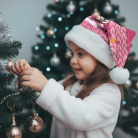 Hawaii Mele Kalikimaka Christmas Santa Hat Funny Santa with Tribal Tattoos Kakau Pink Color - Polynesian Pride