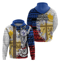 Hawaii Lutheran High School Hoodie Kakau Pattern Splash Style LT03 - Polynesian Pride