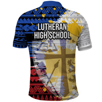 Hawaii Lutheran High School Polo Shirt Kakau Pattern Splash Style LT03 - Polynesian Pride