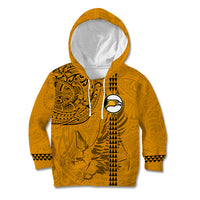 Nanakuli High and Intermediate School Kid Hoodie Tribal Kakau Pattern LT03 Hoodie Yellow - Polynesian Pride