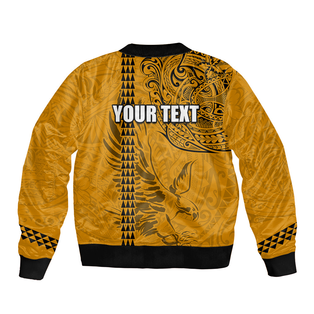 Nanakuli High and Intermediate School Sleeve Zip Bomber Jacket Tribal Kakau Pattern LT03 - Polynesian Pride