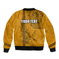 Nanakuli High and Intermediate School Sleeve Zip Bomber Jacket Tribal Kakau Pattern LT03 - Polynesian Pride