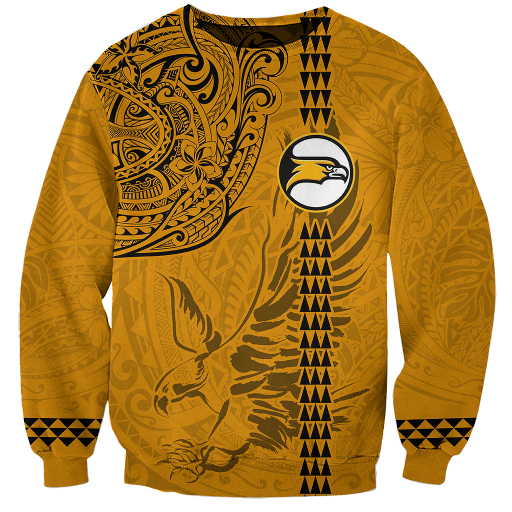 Nanakuli High and Intermediate School Sweatshirt Tribal Kakau Pattern LT03 Unisex Yellow - Polynesian Pride