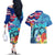Hawaii Race For Whales Couples Matching Off The Shoulder Long Sleeve Dress and Hawaiian Shirt Flag and Polynesian Hibiscus LT03 - Polynesian Pride