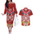 Polynesian Valentine Day Couples Matching Off The Shoulder Long Sleeve Dress and Hawaiian Shirt Love Couple Turtle Maori Hibiscus Red Style LT03 Red - Polynesian Pride