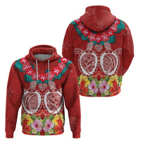 Polynesian Valentine Day Zip Hoodie Love Couple Turtle Maori Hibiscus Red Style LT03 - Polynesian Pride