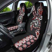 Aotearoa Toitu Te Tiriti-Honour the Treaty Car Seat Cover Maori Taniwha Haka with Taniko and Tukutuku