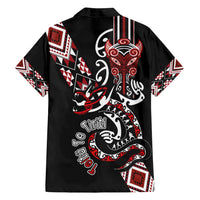 Aotearoa Toitu Te Tiriti-Honour the Treaty Family Matching Long Sleeve Bodycon Dress and Hawaiian Shirt Maori Taniwha Haka with Taniko and Tukutuku LT03 - Polynesian Pride