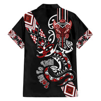Aotearoa Toitu Te Tiriti-Honour the Treaty Hawaiian Shirt Maori Taniwha Haka with Taniko and Tukutuku